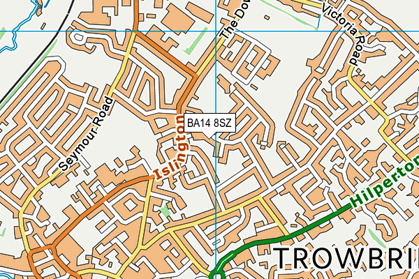 BA14 8SZ map - OS VectorMap District (Ordnance Survey)