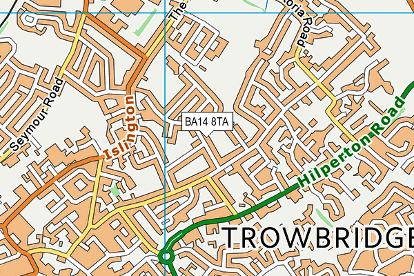 BA14 8TA map - OS VectorMap District (Ordnance Survey)