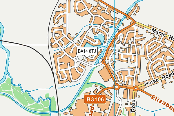 BA14 8TJ map - OS VectorMap District (Ordnance Survey)