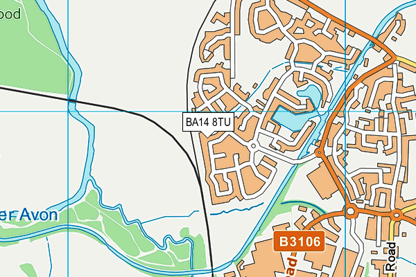 BA14 8TU map - OS VectorMap District (Ordnance Survey)