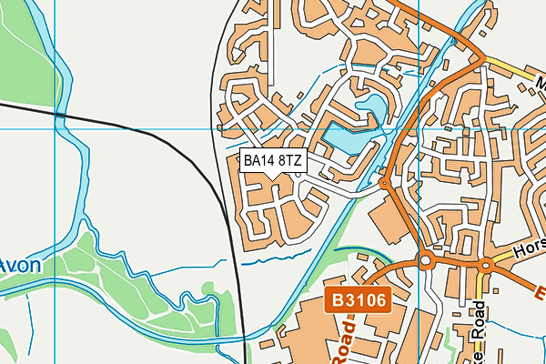 BA14 8TZ map - OS VectorMap District (Ordnance Survey)