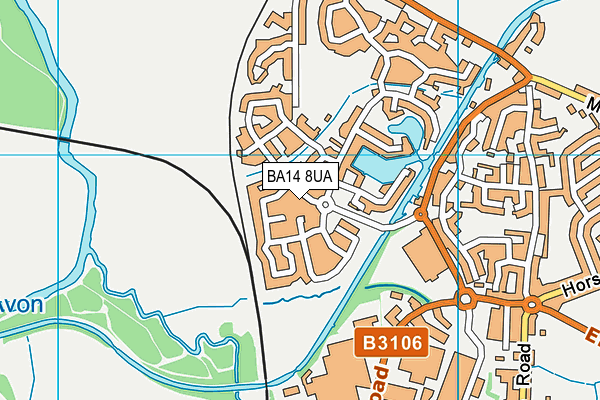 BA14 8UA map - OS VectorMap District (Ordnance Survey)
