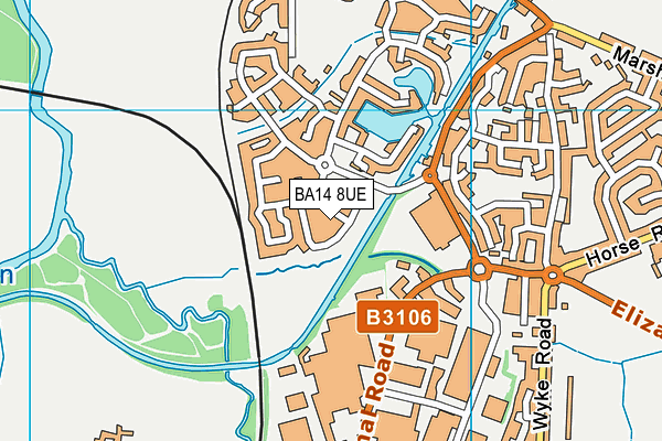 BA14 8UE map - OS VectorMap District (Ordnance Survey)