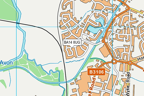 BA14 8UG map - OS VectorMap District (Ordnance Survey)