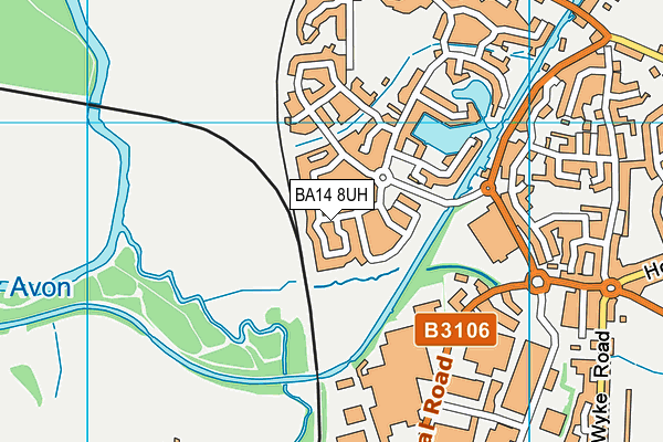 BA14 8UH map - OS VectorMap District (Ordnance Survey)
