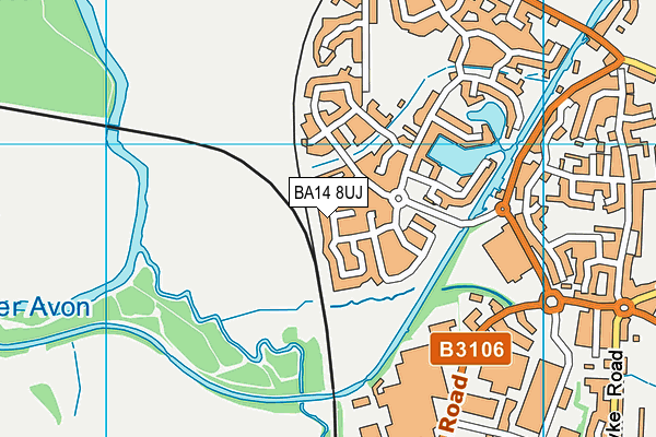 BA14 8UJ map - OS VectorMap District (Ordnance Survey)