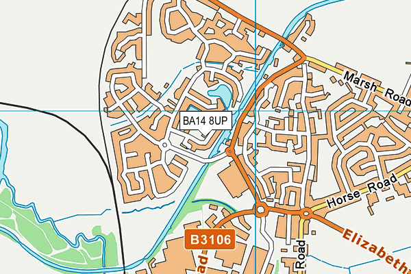 BA14 8UP map - OS VectorMap District (Ordnance Survey)