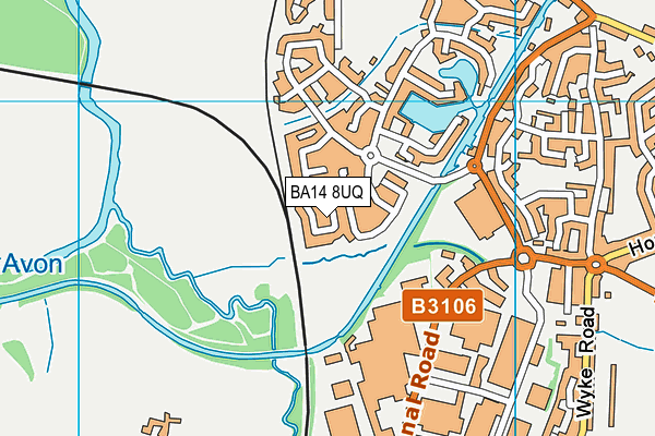 BA14 8UQ map - OS VectorMap District (Ordnance Survey)