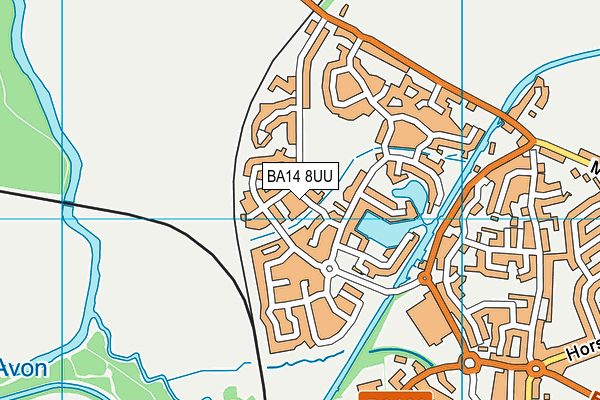 BA14 8UU map - OS VectorMap District (Ordnance Survey)