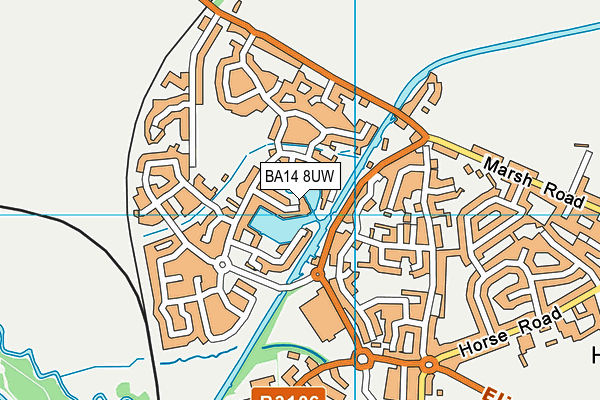 BA14 8UW map - OS VectorMap District (Ordnance Survey)