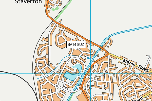 BA14 8UZ map - OS VectorMap District (Ordnance Survey)