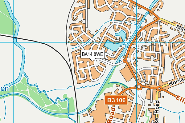 BA14 8WE map - OS VectorMap District (Ordnance Survey)