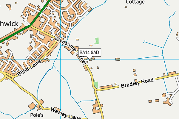 BA14 9AD map - OS VectorMap District (Ordnance Survey)