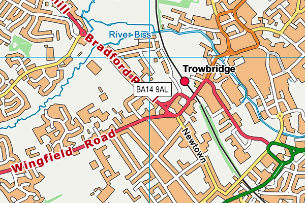 BA14 9AL map - OS VectorMap District (Ordnance Survey)