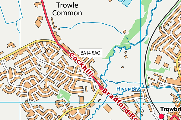 BA14 9AQ map - OS VectorMap District (Ordnance Survey)