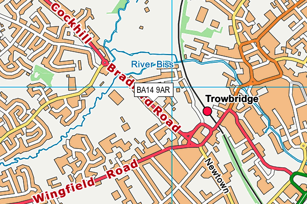 BA14 9AR map - OS VectorMap District (Ordnance Survey)