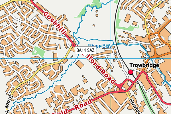 BA14 9AZ map - OS VectorMap District (Ordnance Survey)