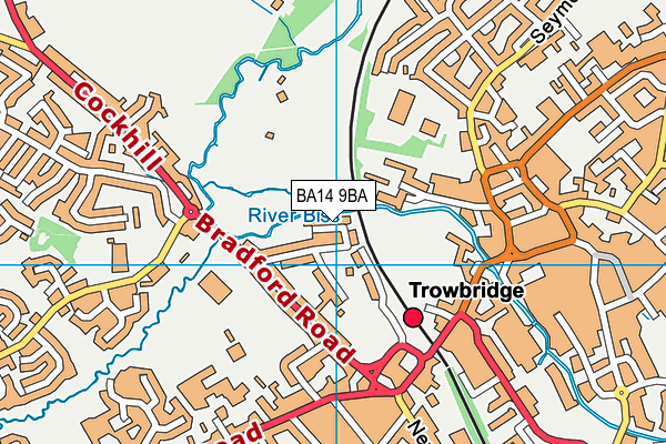 BA14 9BA map - OS VectorMap District (Ordnance Survey)