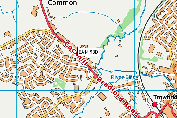 BA14 9BD map - OS VectorMap District (Ordnance Survey)