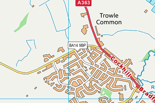 BA14 9BP map - OS VectorMap District (Ordnance Survey)