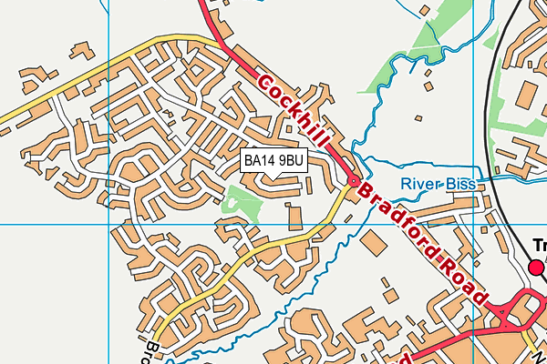 BA14 9BU map - OS VectorMap District (Ordnance Survey)