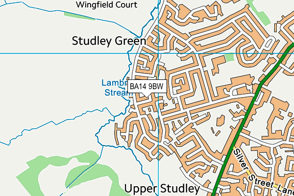 BA14 9BW map - OS VectorMap District (Ordnance Survey)