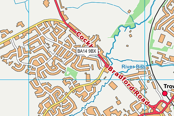 BA14 9BX map - OS VectorMap District (Ordnance Survey)
