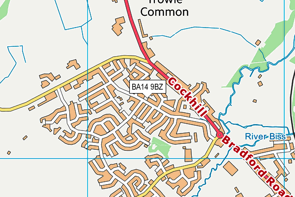 BA14 9BZ map - OS VectorMap District (Ordnance Survey)
