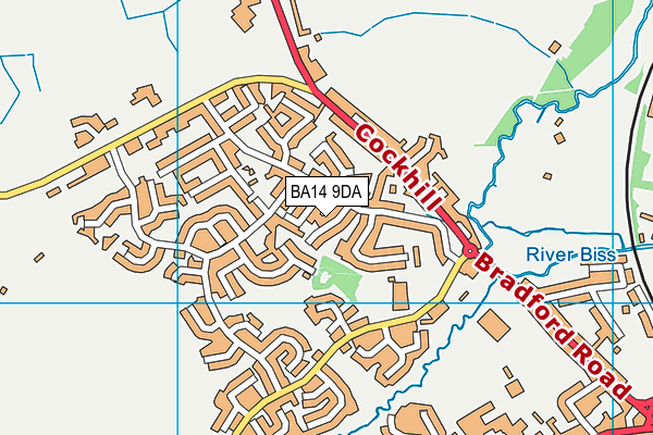 BA14 9DA map - OS VectorMap District (Ordnance Survey)