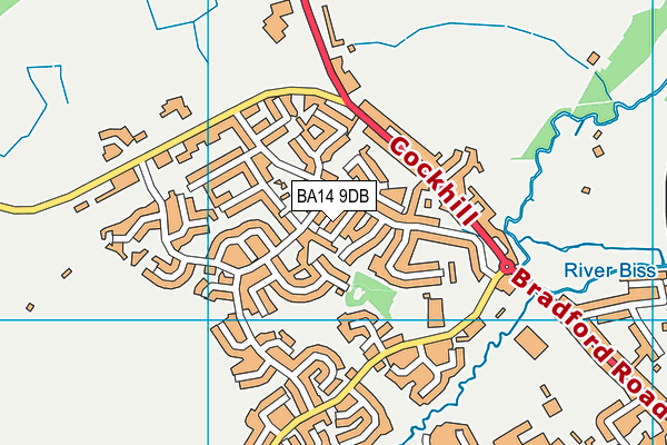 BA14 9DB map - OS VectorMap District (Ordnance Survey)