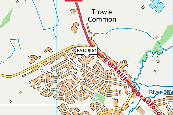 BA14 9DG map - OS VectorMap District (Ordnance Survey)