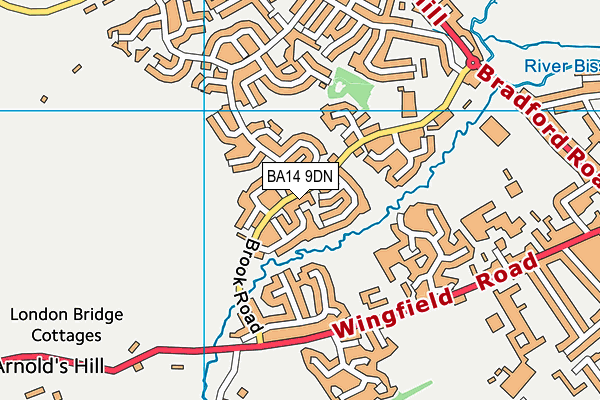 BA14 9DN map - OS VectorMap District (Ordnance Survey)