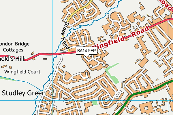 BA14 9EP map - OS VectorMap District (Ordnance Survey)