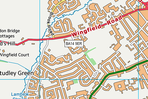 BA14 9ER map - OS VectorMap District (Ordnance Survey)
