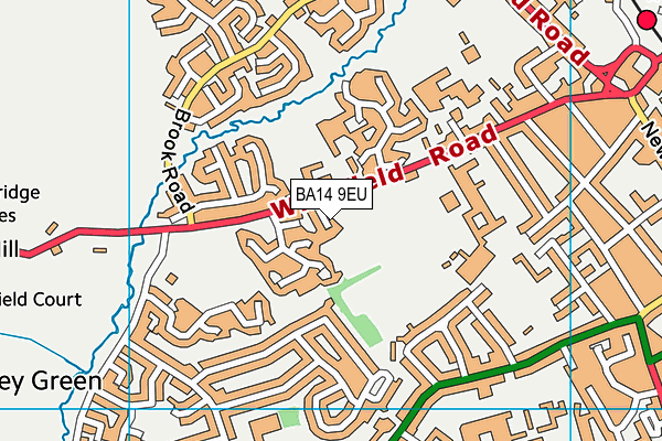 BA14 9EU map - OS VectorMap District (Ordnance Survey)