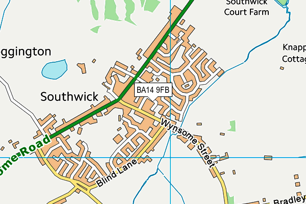 BA14 9FB map - OS VectorMap District (Ordnance Survey)