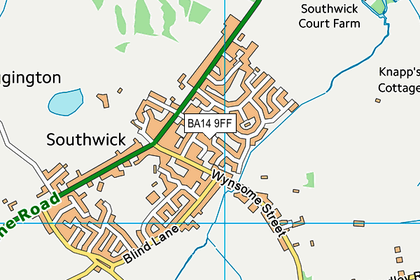 BA14 9FF map - OS VectorMap District (Ordnance Survey)