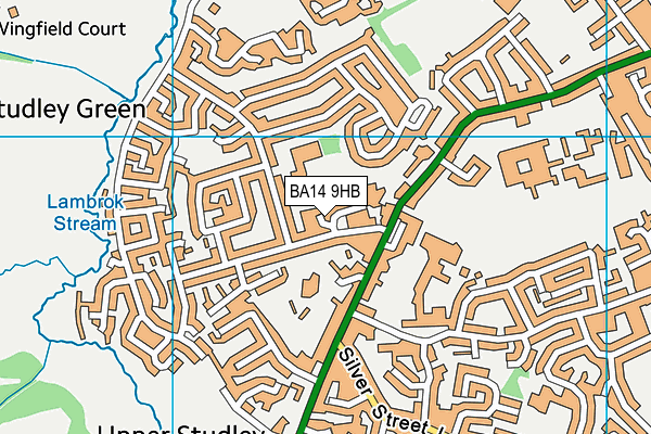 BA14 9HB map - OS VectorMap District (Ordnance Survey)