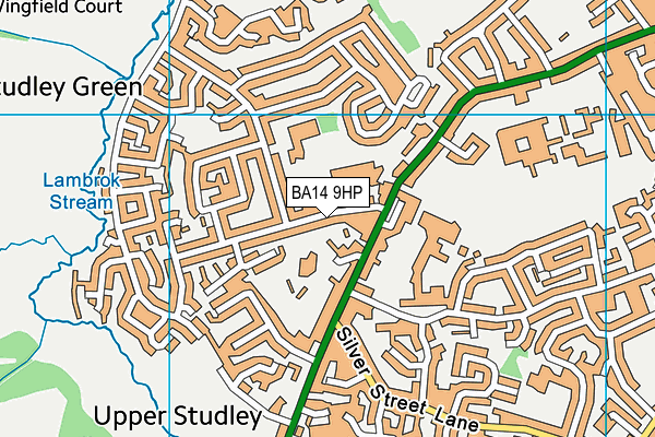 BA14 9HP map - OS VectorMap District (Ordnance Survey)