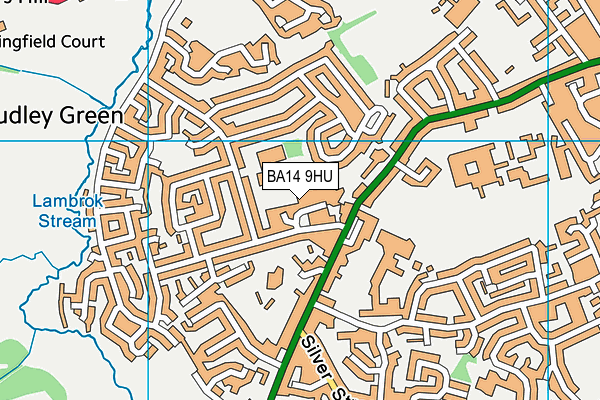 BA14 9HU map - OS VectorMap District (Ordnance Survey)