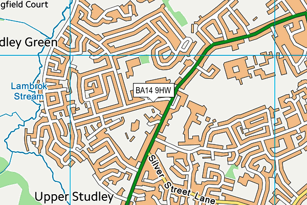 BA14 9HW map - OS VectorMap District (Ordnance Survey)