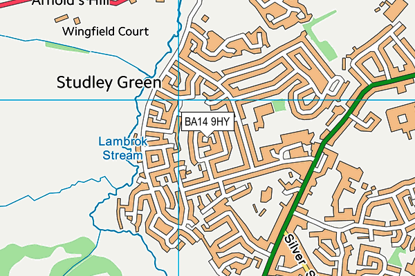 BA14 9HY map - OS VectorMap District (Ordnance Survey)