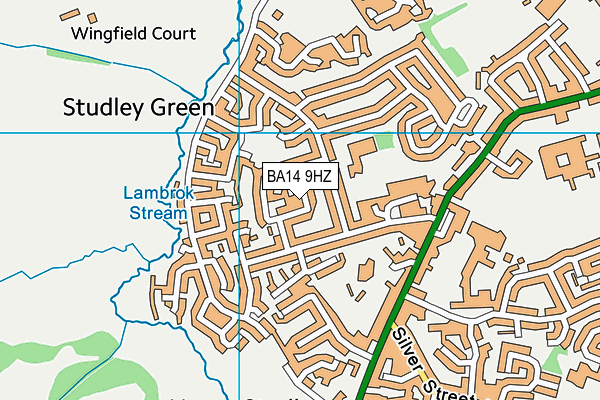 BA14 9HZ map - OS VectorMap District (Ordnance Survey)