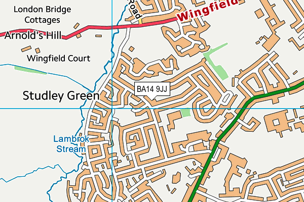 BA14 9JJ map - OS VectorMap District (Ordnance Survey)