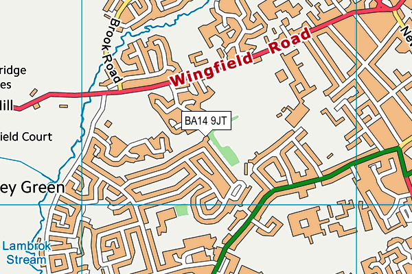 BA14 9JT map - OS VectorMap District (Ordnance Survey)