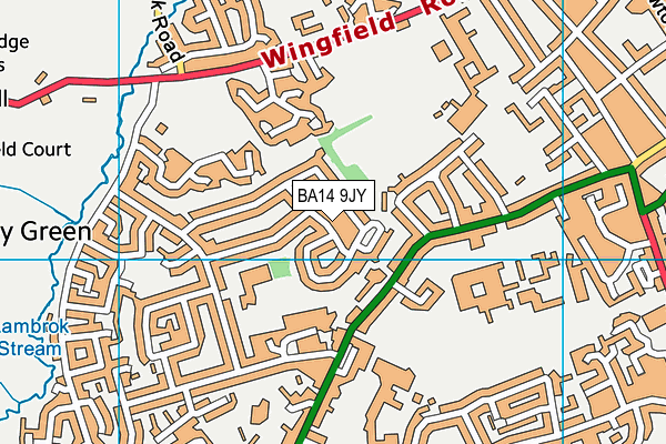 BA14 9JY map - OS VectorMap District (Ordnance Survey)