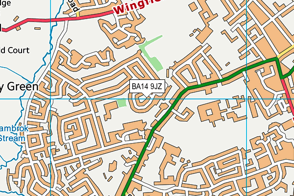 BA14 9JZ map - OS VectorMap District (Ordnance Survey)