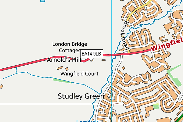 BA14 9LB map - OS VectorMap District (Ordnance Survey)