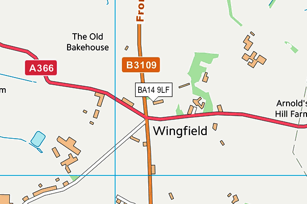 BA14 9LF map - OS VectorMap District (Ordnance Survey)