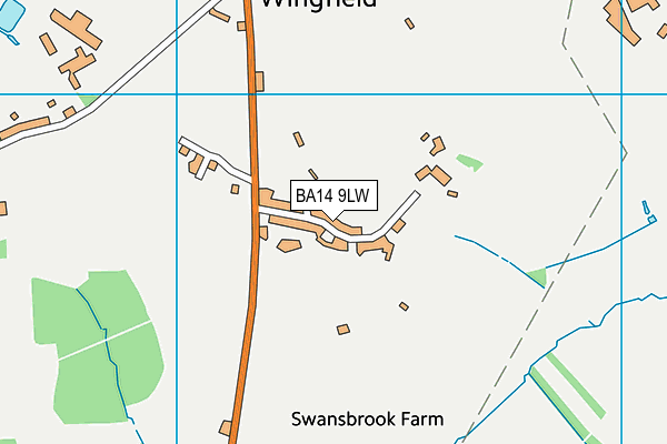 BA14 9LW map - OS VectorMap District (Ordnance Survey)
